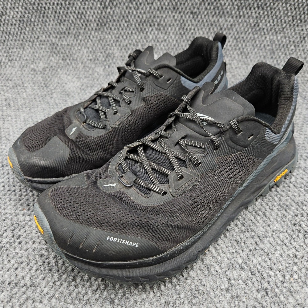 Altra Mens 13 Black Olympus 4 Trail Running Shoes Vibram Hiking Sneakers Rugged